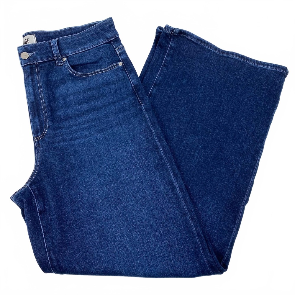 Paige Dark Wash Anessa Wide-Leg Jeans | Women’s 32 Regular